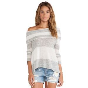 NWT Free People Large Lulu Stripe CowlNeck Sweater